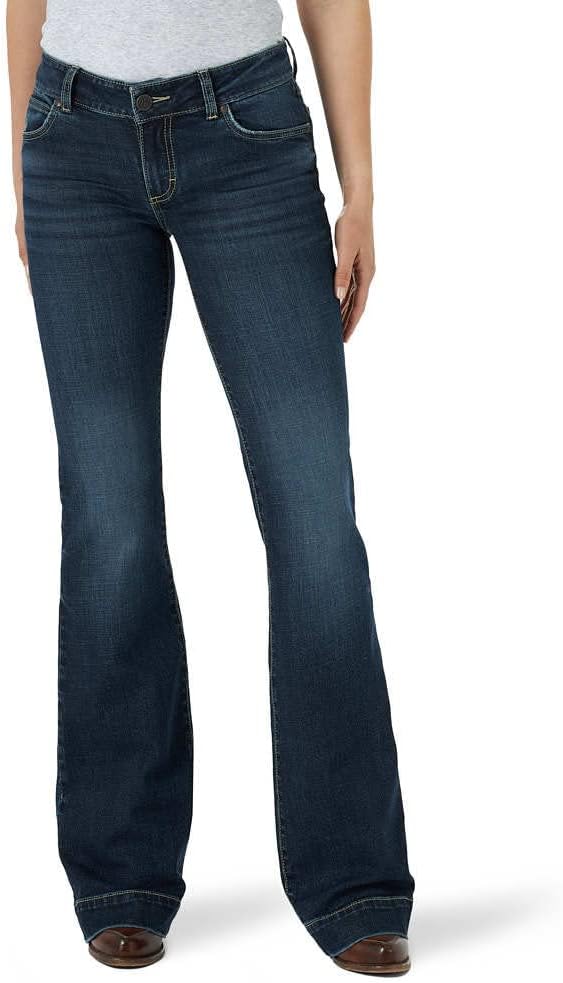 Wrangler Women's Retro Mae Mid Rise Trouser for Stylish Comfort