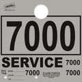Gray 4-Part Service Dispatch Hang Tags 7000-7999 - 1000 Pack