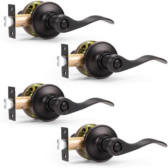 Probrico Oil Rubbed Bronze Door Handle for Privacy Needs