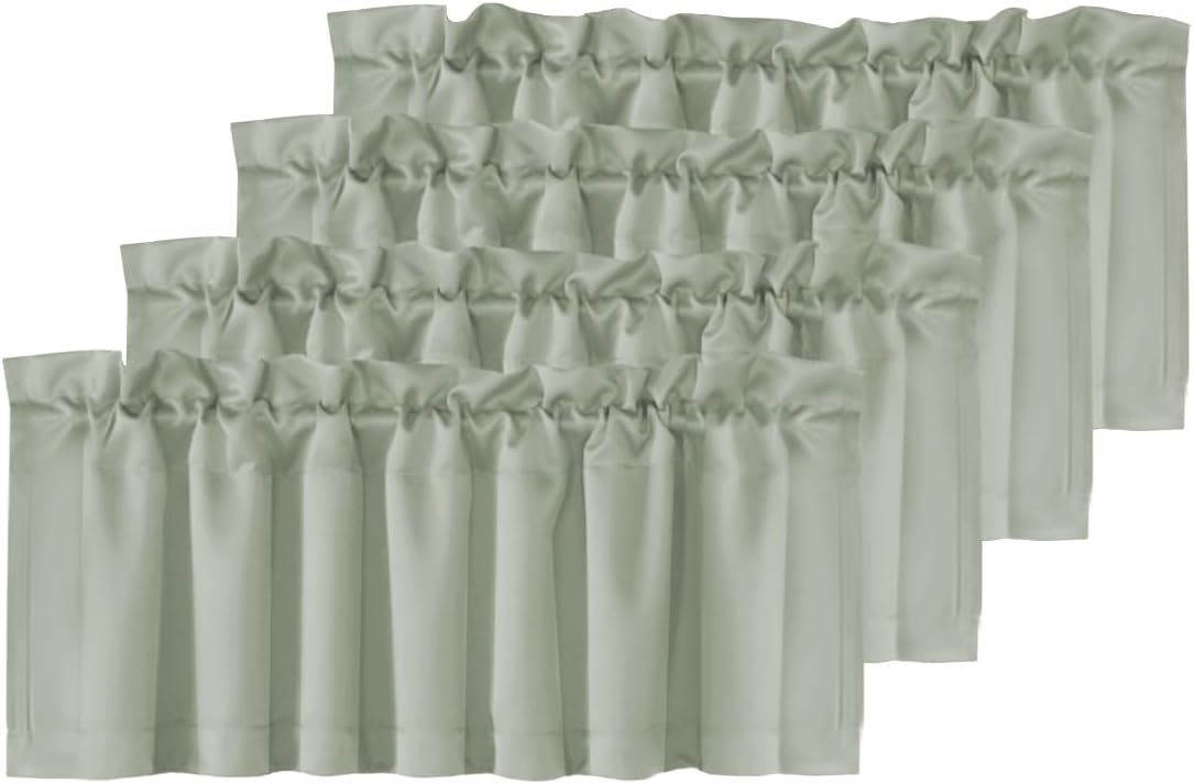 H.VERSAILTEX Blackout Valances for Small Windows, 52in x 18in