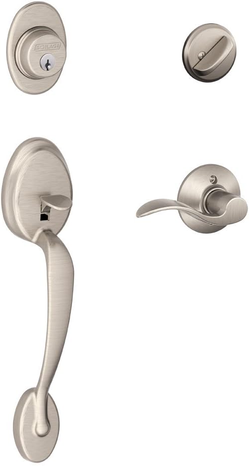 Schlage Plymouth Single Cylinder Handleset with Accent Lever