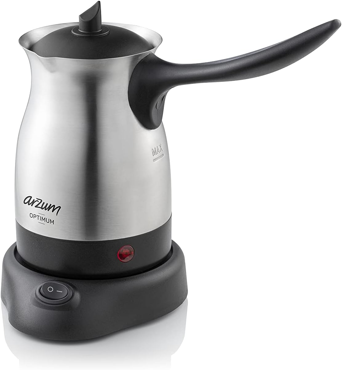 ARZUM Cordless Turkish Coffee Maker, Stainless Steel, 4-Cup Capacity