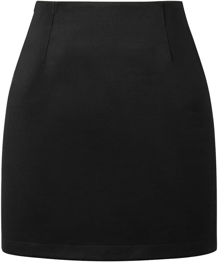 Kinghua Womens Wool Plaid Mini Skirt for Fall and Winter Style