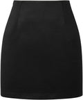 Wool Plaid Mini Skirt High Waisted Bodycon Pencil Skirt - Cozy