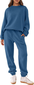 Two Piece Womens Sweatsuit Lounge Set - Cozy Fall Tracksuit ANRABESS