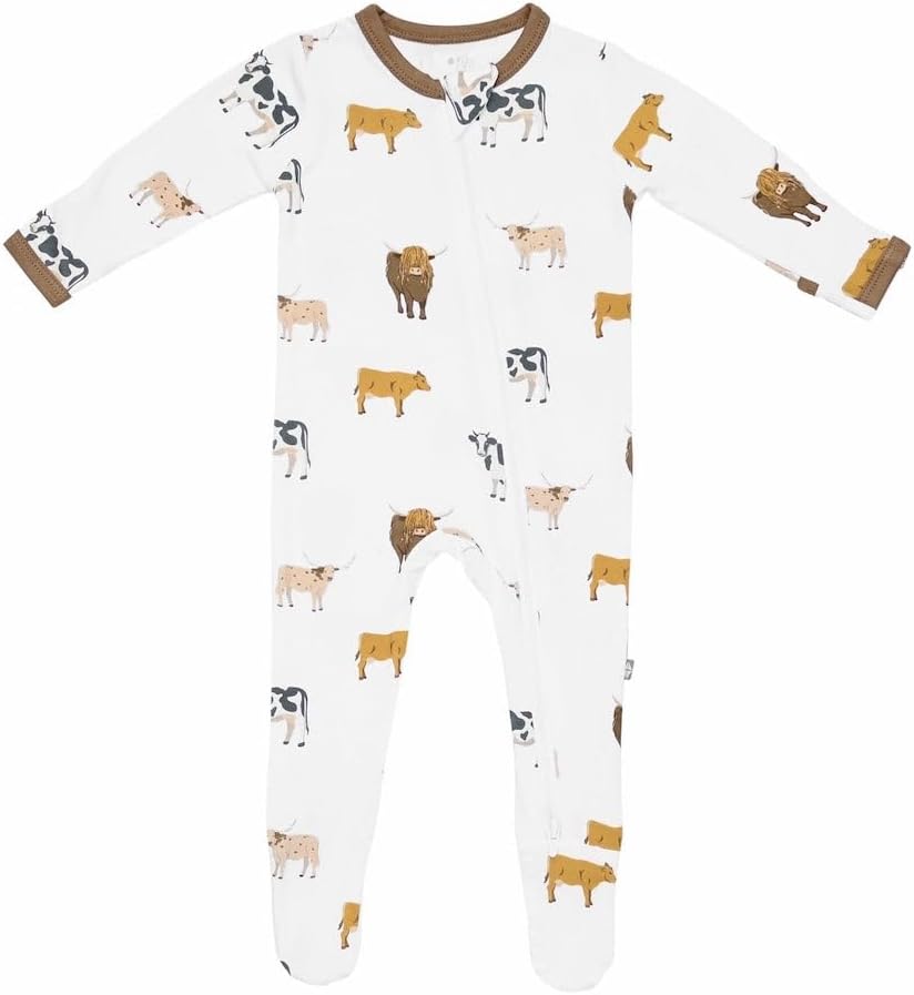 KYTE BABY Unisex Zipper Closure Footies for Infants 0-24 Months
