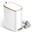 KUK Small Bathroom Trash Can with Lid Soft Close - Slim 2.6 Gal