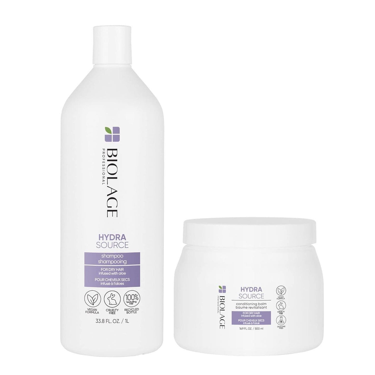 Biolage Hydra Source Duo | Hydrates & Repairs Dry Hair | Vegan & Paraben-Free