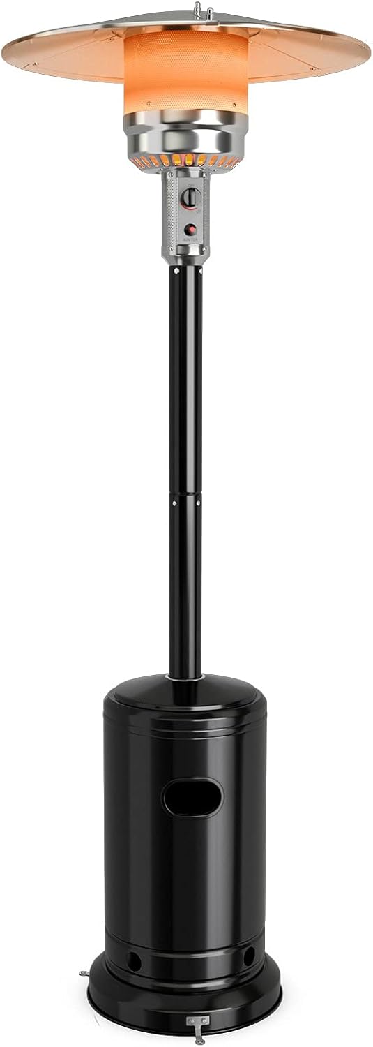 50000 BTU Patio Heater, Stainless Steel, Portable, Triple Protection