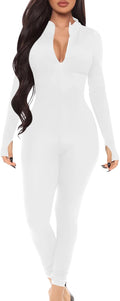 Mizoci Women's Sexy One Piece Jumpsuit Bodycon - Curve-Hugging Fit