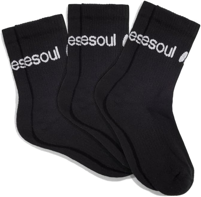 Doublesoul Men & Women 3 Pack Crew Socks for Ultimate Comfort