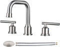 2 Handle 8 in Widespread High Arc Bathroom Faucet - Brushed Nickel