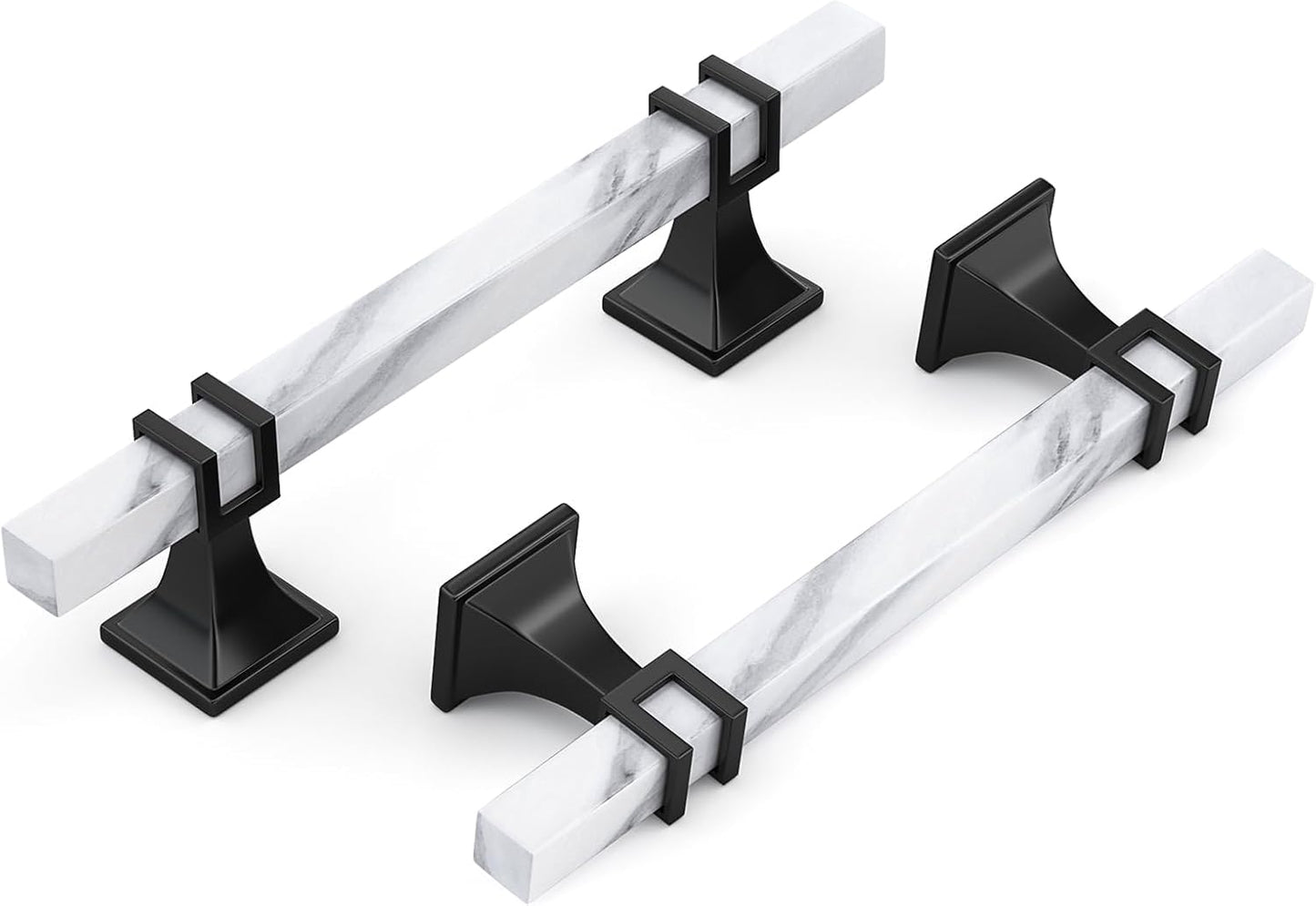 3 Inch White Marble Cabinet Pulls for Modern Kitchens