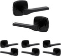 Kwikset Tripoli Lever Privacy Door Handle Pack of 4 - Matte Black