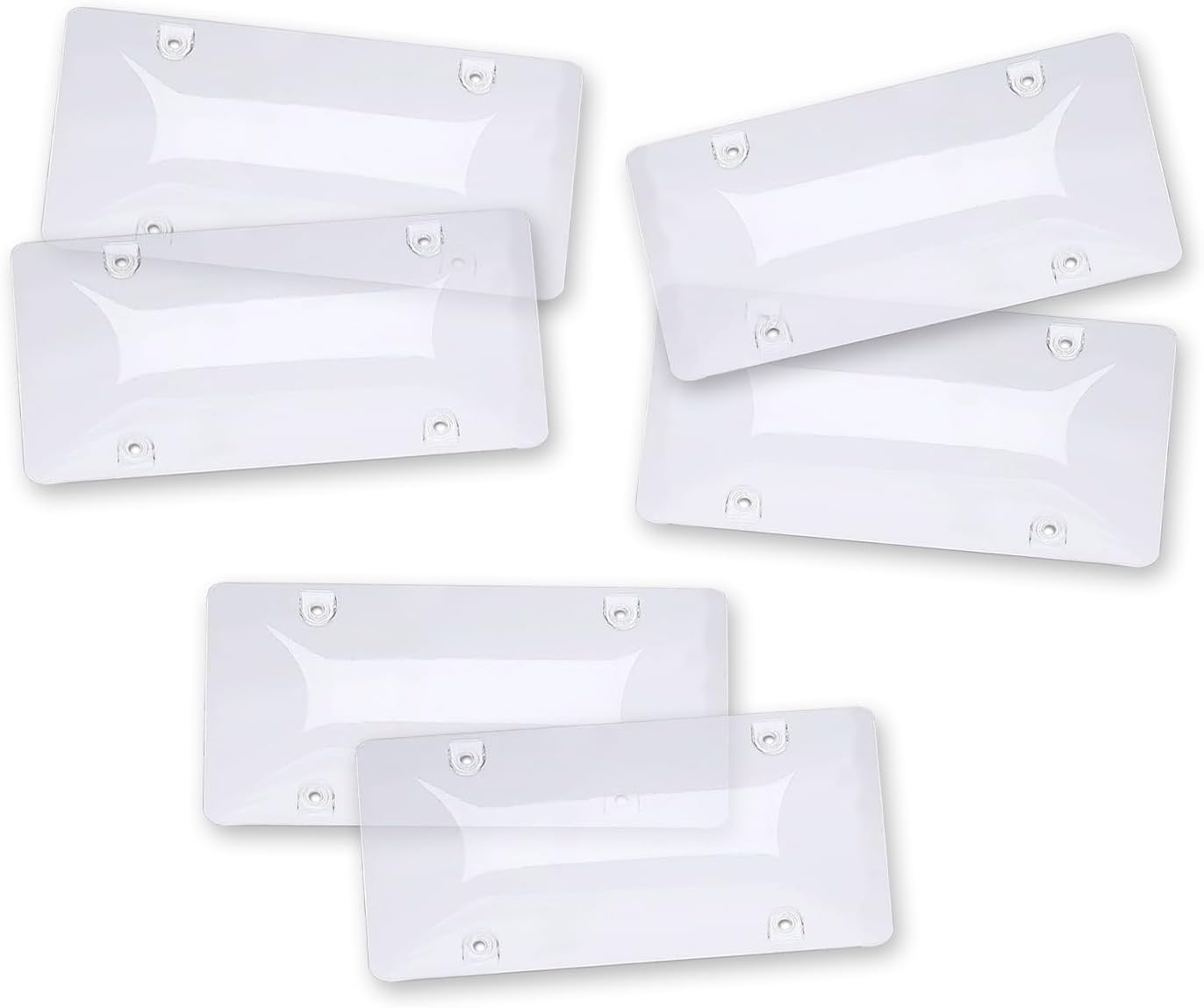 ZONETECH Clear License Plate Cover Frame Shields for Protection
