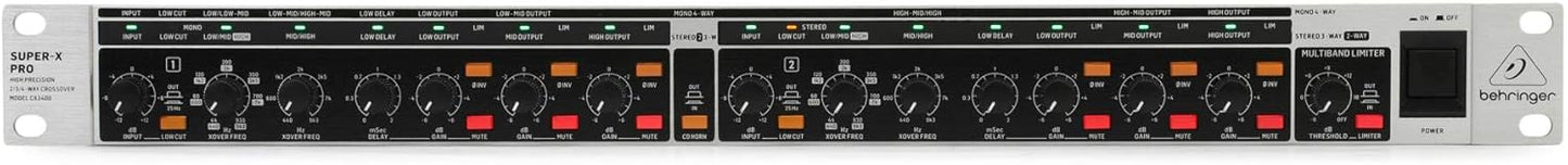 CX3400 V2 Professional Stereo Crossover with Limiters and Filters