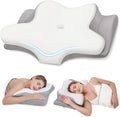 Cervical Neck Pillow Memory Foam, 2 Heights Ergonomic Contour