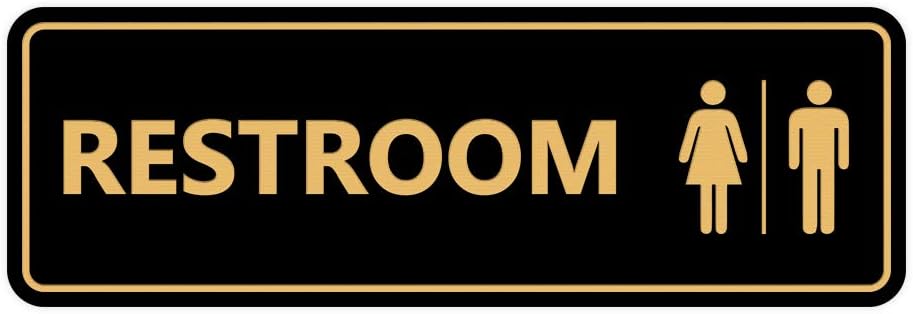 Standard All Gender Restroom Sign 5 Pack for Modern Spaces