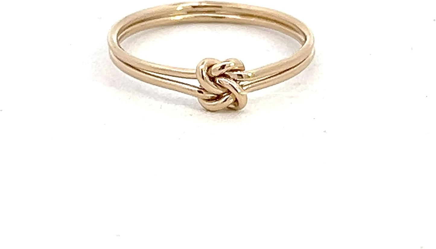 Handmade Double Love Knot Ring in 14k Gold Filled for Her