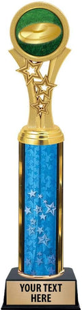 Custom Engraved Blue Stars Frisbee Trophy - Prime Deal!