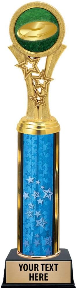 Custom Engraved Blue Stars Frisbee Trophy - Prime Deal!