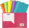 Plastic 2 Pocket POP Folders Assorted Fashion Colors - Durable School
