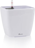 Self Watering Planter 9x8 White High Gloss - Inner Mat Design