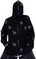 INFENU Gothic Rhinestone Hoodie - Street Style