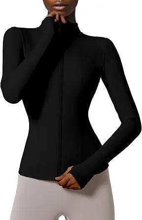Locachy Women's Slim Fit Full Zip Athletic Running Jacket Review