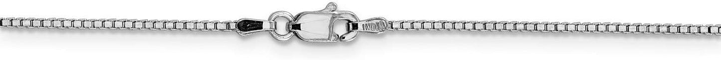 14k White Gold Classic Box Chain Necklace Bracelet or Anklet