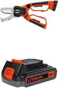 BLACK+DECKER 20V MAX Cordless Chainsaw with Extra Battery - Controlled