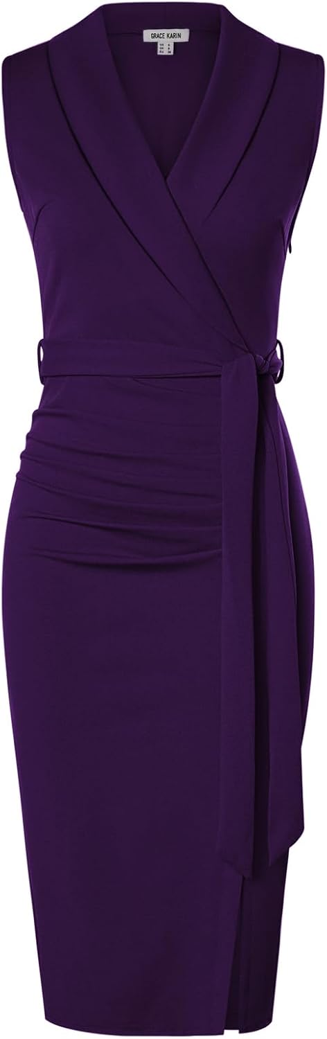Elegant Sleeveless Bodycon Midi Dress for Women by GRACE KARIN