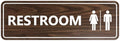 All Gender Restroom Sign Walnut Small 5 Pack - Durable, Inclusive