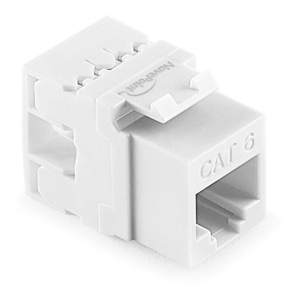 NavePoint 180 Degree Cat6 Keystone Jack for Secure Connections