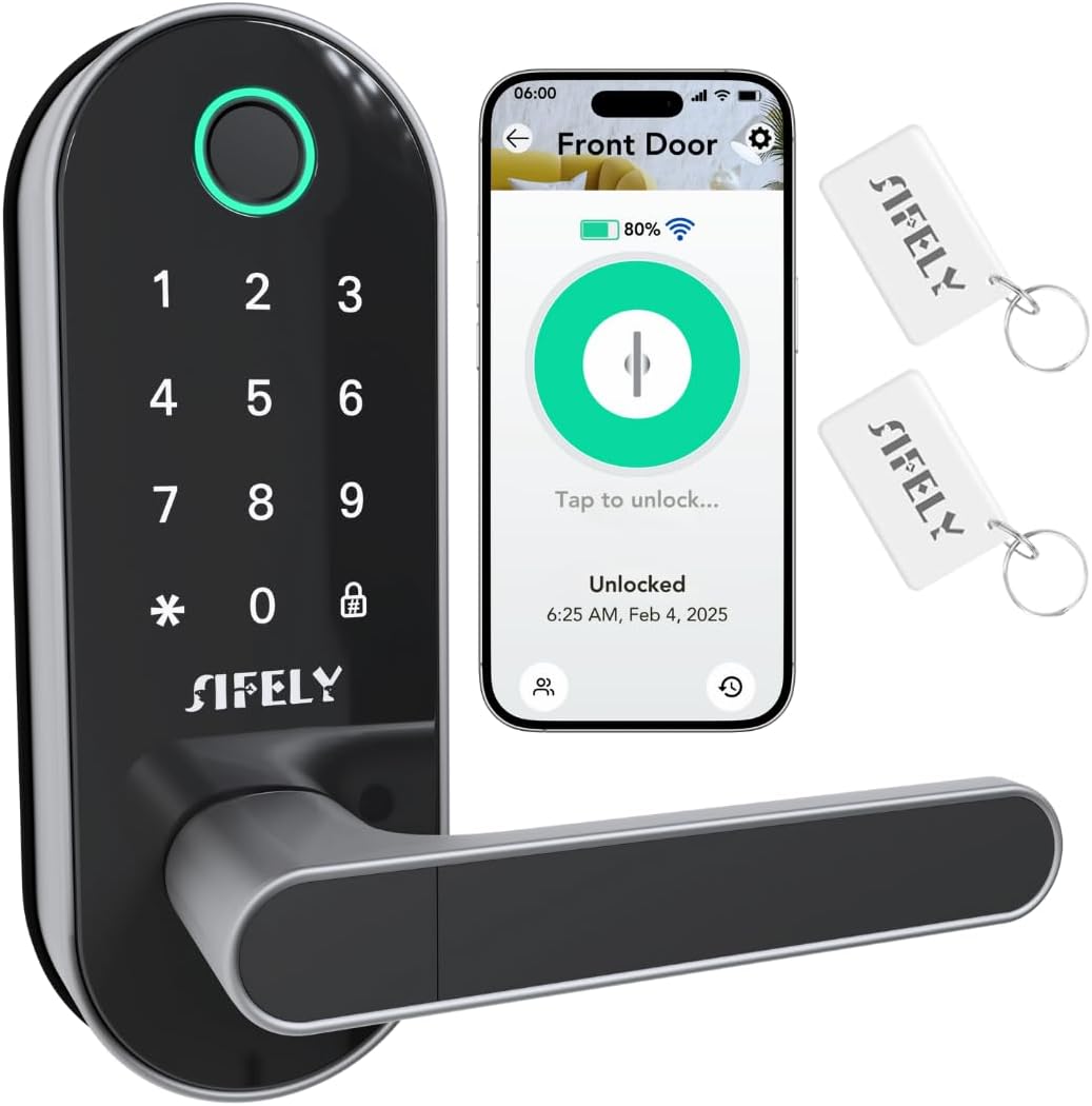 Built-in WiFi Smart Lock with Handle & Keypad for Easy Access