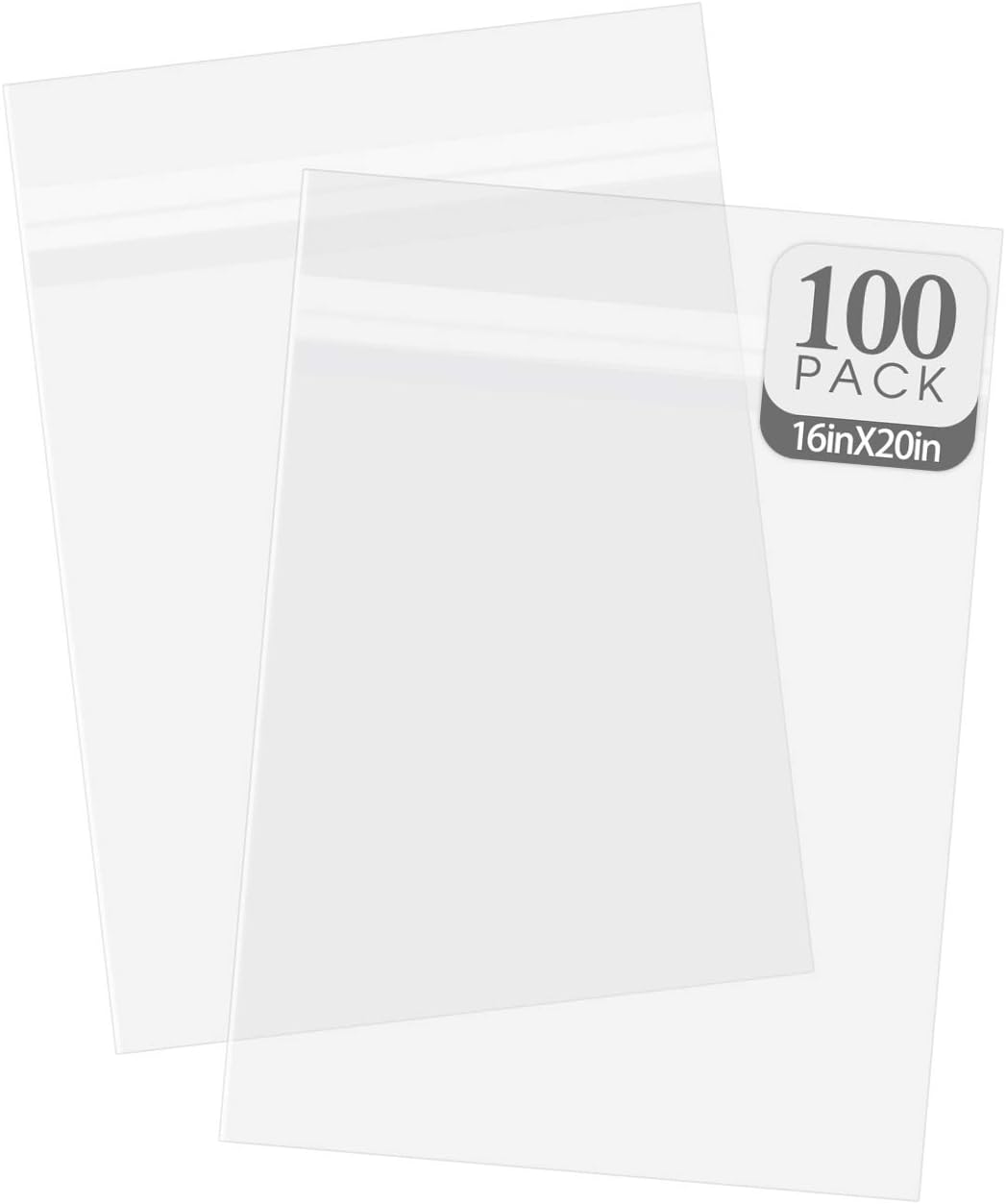 Pack of 100 Acid-Free Crystal Clear Sleeves for Photo Prints