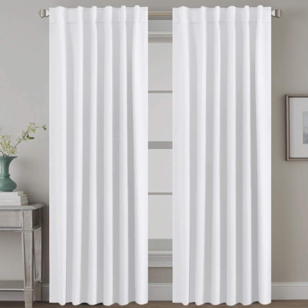 H.VERSAILTEX White Curtains for Room Darkening and Insulation