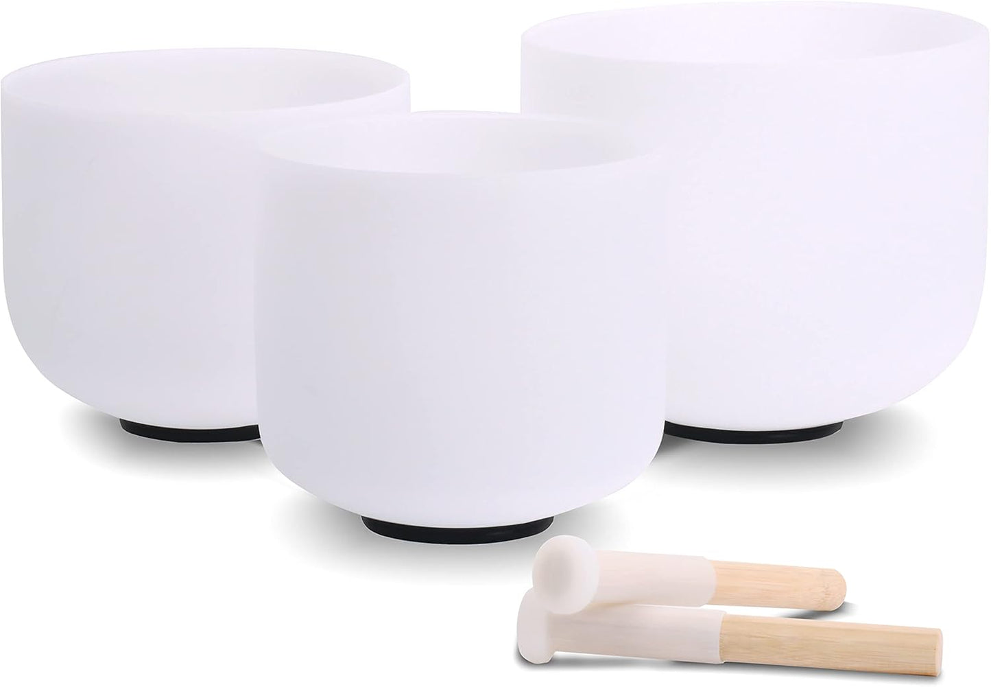 7 8 9 Inch Crystal Singing Bowls Set for Healing and Meditation