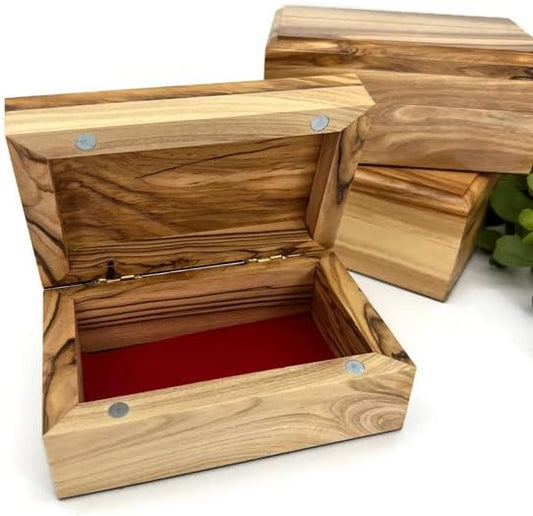 Olive Wood Box for Rosaries - Unique Keepsake Gifts for All