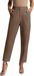 NIMIN Women High Waisted Dress Ankle Pants - Office Staple