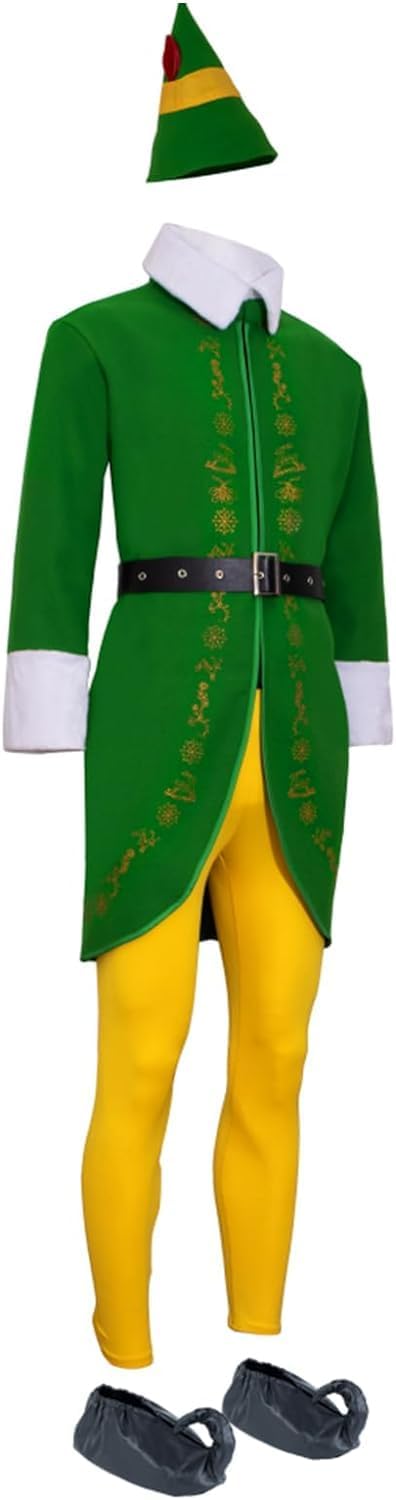 Buddy The Elf Costume for Men - Full Set for Christmas Fun