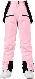 Womens Insulated Waterproof Ski Pants - Adjustable Waist Snow Pant