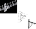 Kable Kontrol Cantilever Wall Bracket 8 in Width - Sturdy Cable Tray