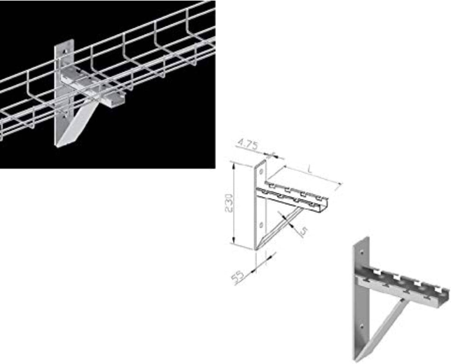 Kable Kontrol Cantilever Wall Bracket for Cable Management Rack