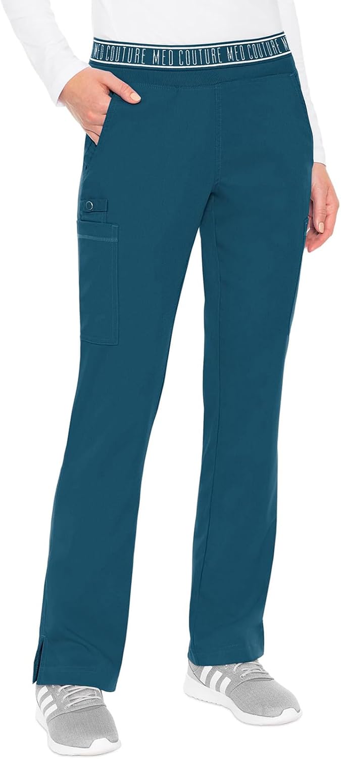 Med Couture Women's Yoga Pull-On Pant with 7 Pockets for Comfort