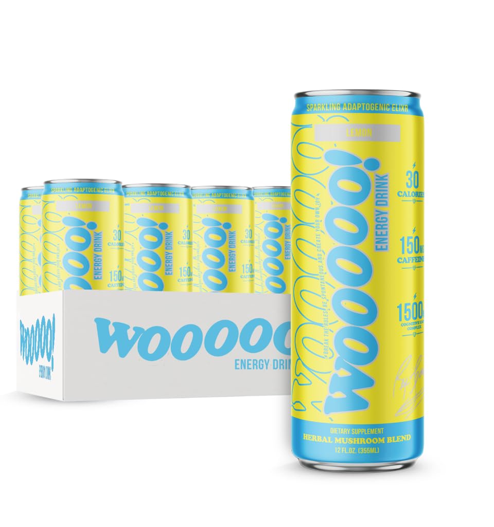 Wooooo! Energy Sparkling Mushroom Drink for Focus & Energy