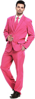 U LOOK UGLY TODAY Men's Party Suit Solid Color Prom Suit - Fun
