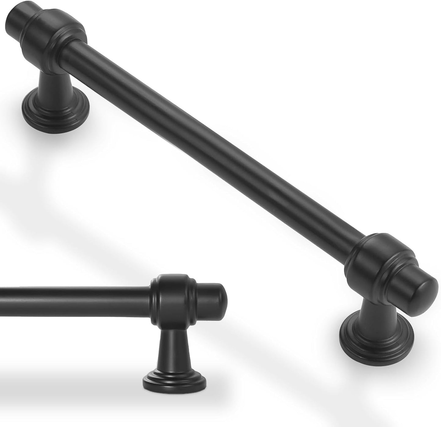 10 Pack 5 Inch Matte Black Cabinet Pulls for Stylish Kitchens