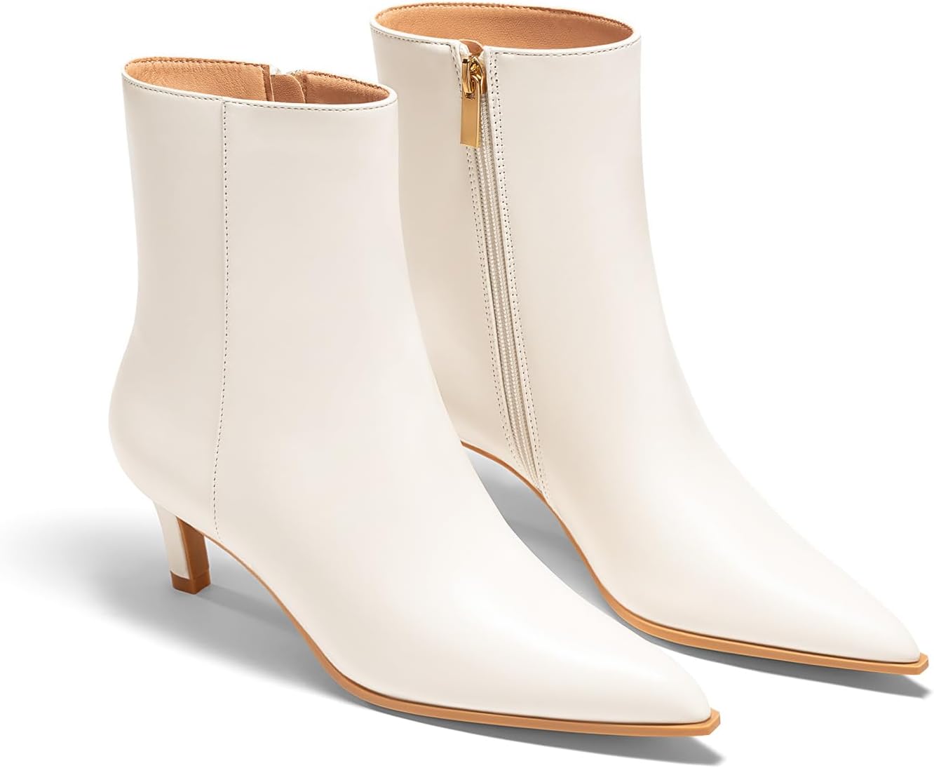 Coutgo Ankle Boots for Women with Kitten Low Heel Elegance