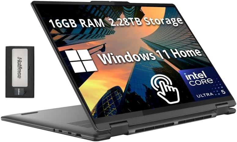 Lenovo Yoga 7i 16in 2-in-1 Touchscreen Laptop with 2TB Storage